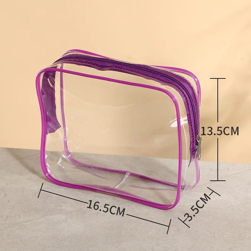 10/100 Travel  Transparent Waterproof Storage Bag, Large Capacity Zipper Bag, Hand Luggage Bag.