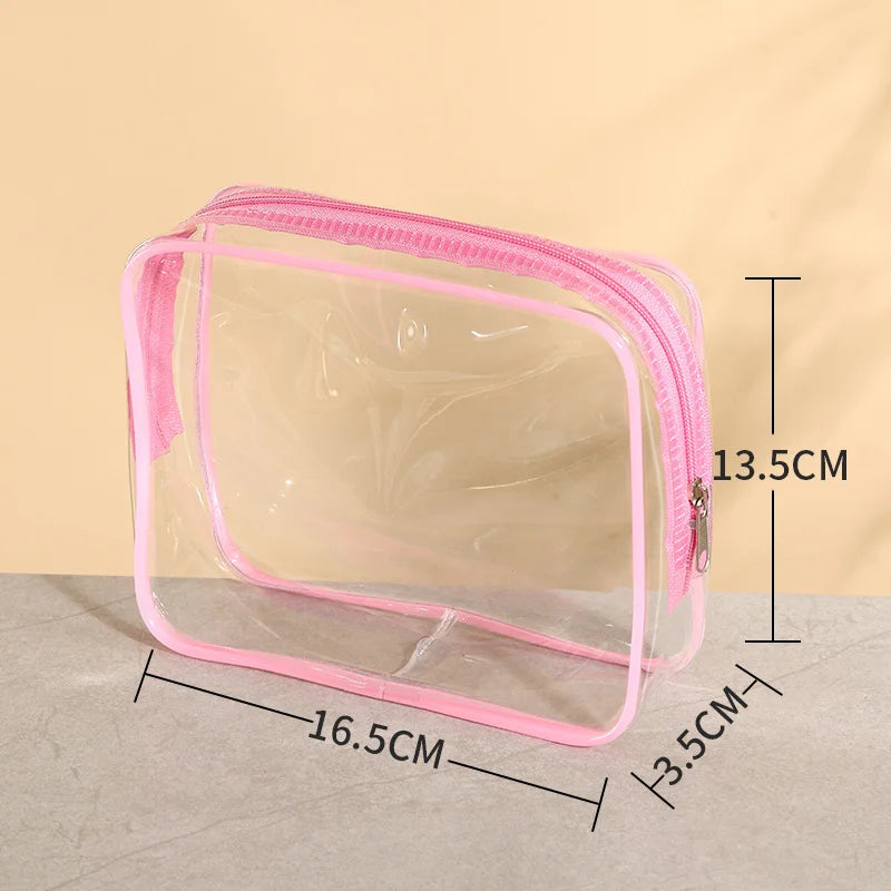 10/100 Travel  Transparent Waterproof Storage Bag, Large Capacity Zipper Bag, Hand Luggage Bag.