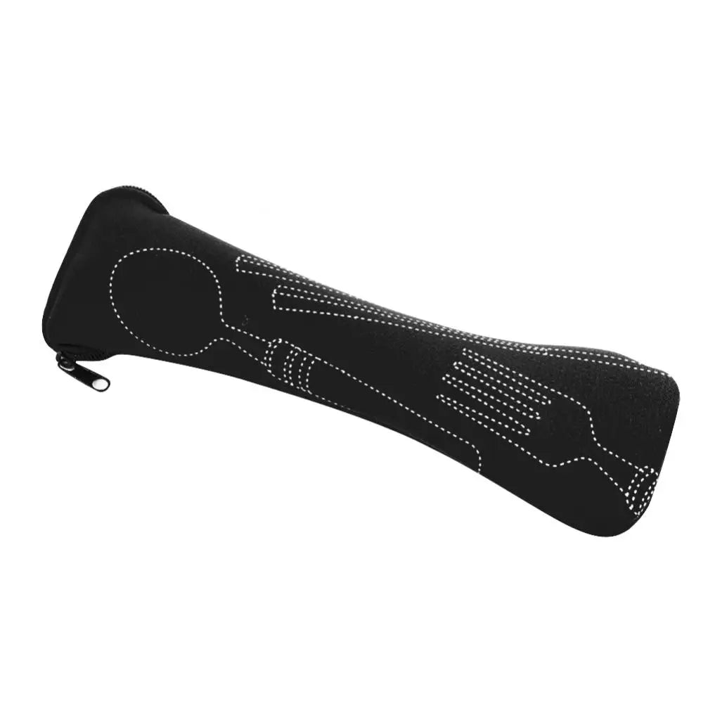 Portable Tableware Zipper Bag Outdoor Travel Camping Recyclable Dinnerware Set Cutlery Pouch Storage Bag