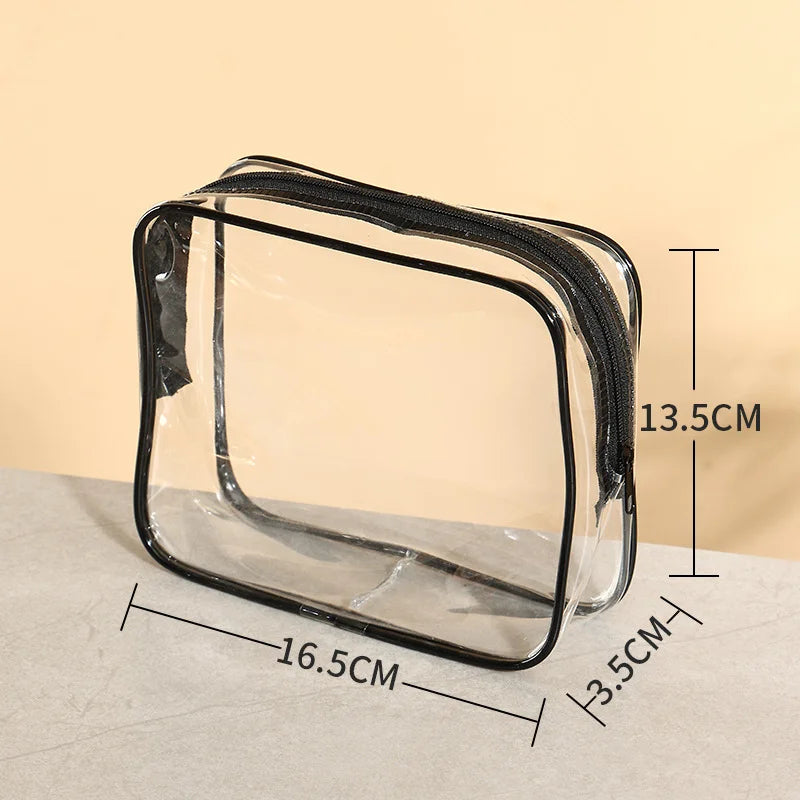 10/100 Travel  Transparent Waterproof Storage Bag, Large Capacity Zipper Bag, Hand Luggage Bag.