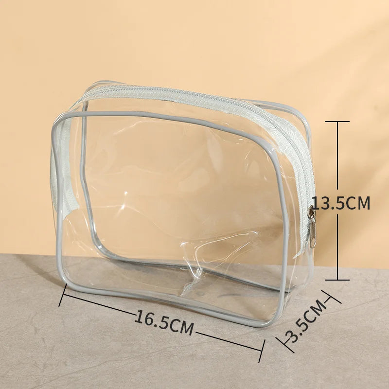 10/100 Travel  Transparent Waterproof Storage Bag, Large Capacity Zipper Bag, Hand Luggage Bag.
