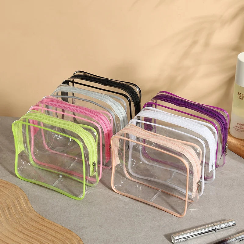 10/100 Travel  Transparent Waterproof Storage Bag, Large Capacity Zipper Bag, Hand Luggage Bag.