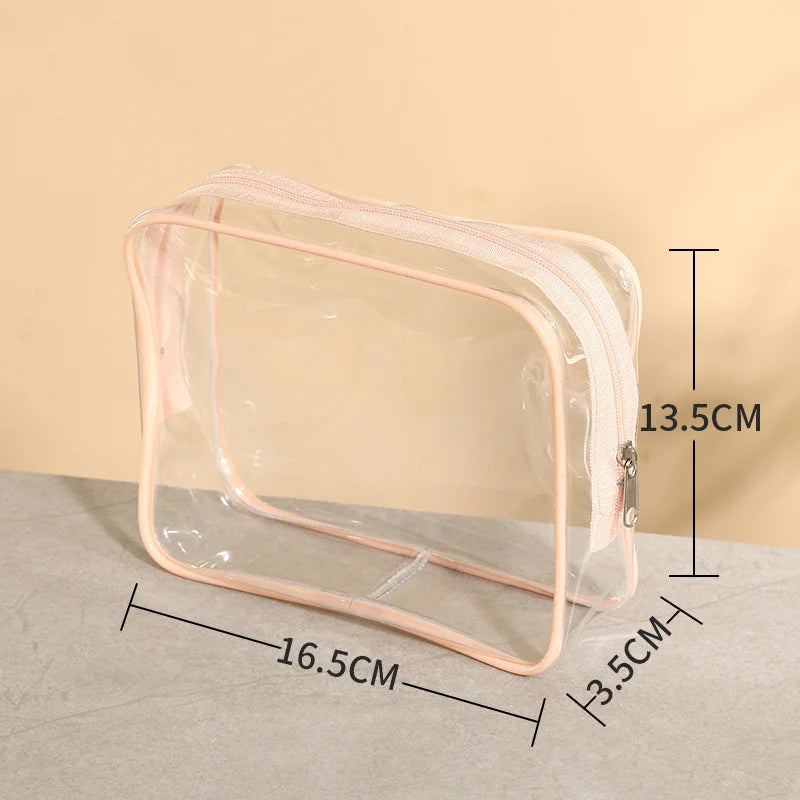 10/100 Travel  Transparent Waterproof Storage Bag, Large Capacity Zipper Bag, Hand Luggage Bag.