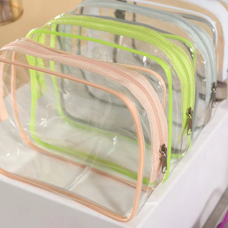 10/100 Travel  Transparent Waterproof Storage Bag, Large Capacity Zipper Bag, Hand Luggage Bag.